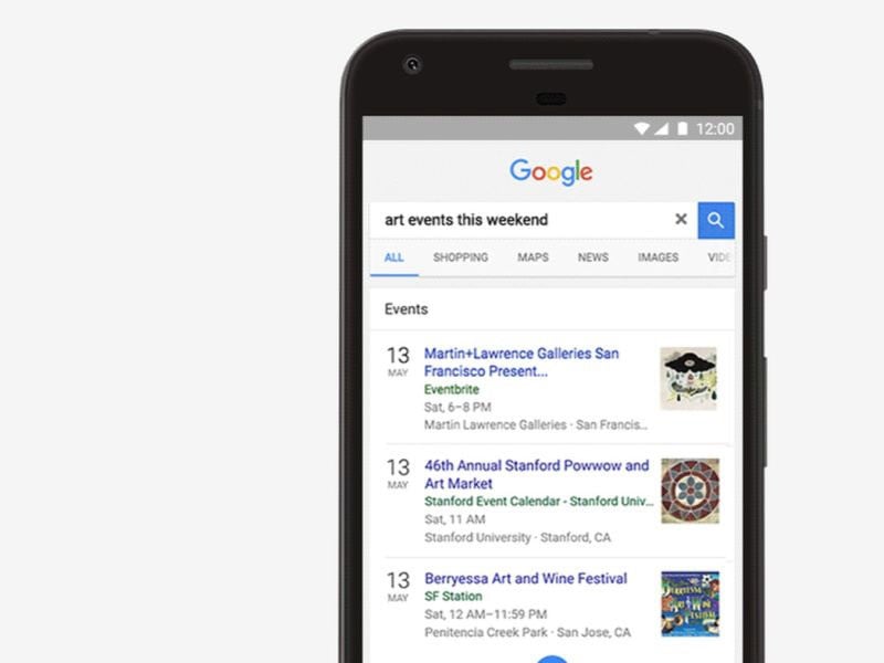 Read Google Adds Local Events to Search Results on Mobile