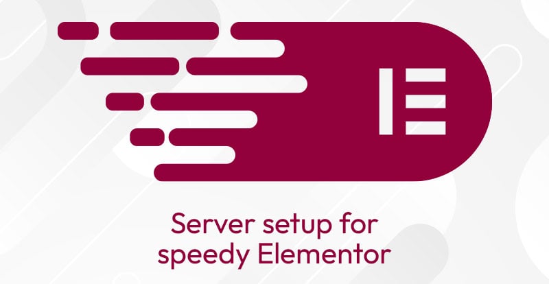 Elementor logo moving fast with text Server setup for speedy Elementor